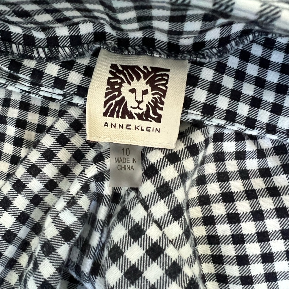 Anne Klein Black and White Gingham Shorts - Picture 4 of 6